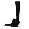 Thigh High Boots Over the Knee Boots for Women,Sexy 4.3 inch Stilettos High Heels Boots Stretch Suede Long Pointed Toe Shoes