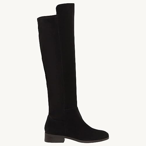 Womens Knee High Boots Round Toe Chunky Block Heels Suede Fashion Winter Booties