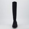 Rialto Women’s Knee-High Stretch Boot – Slip-On Tall Shaft Boot with Memory Foam & Low Block Heel