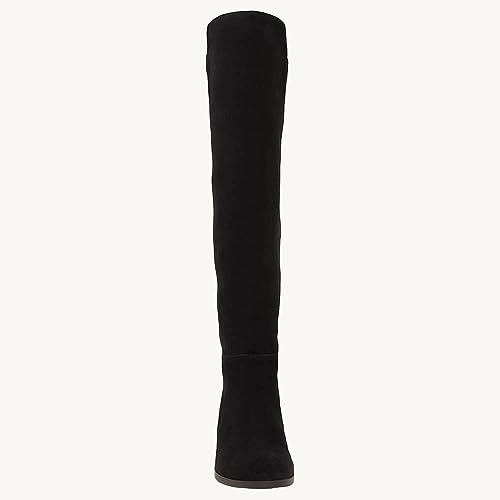 Womens Knee High Boots Round Toe Chunky Block Heels Suede Fashion Winter Booties