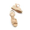 Espadrille Dressy Wedge Sandals, Women's Platform Sandals Casual Summer, Comfortable High Heeled Wedges with Adjustable Buckle