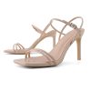 Strappy Heels for Women Stiletto High Heeled Sandals Square Open Toe Ankle Buckle Strap Dress Wedding Party shoes