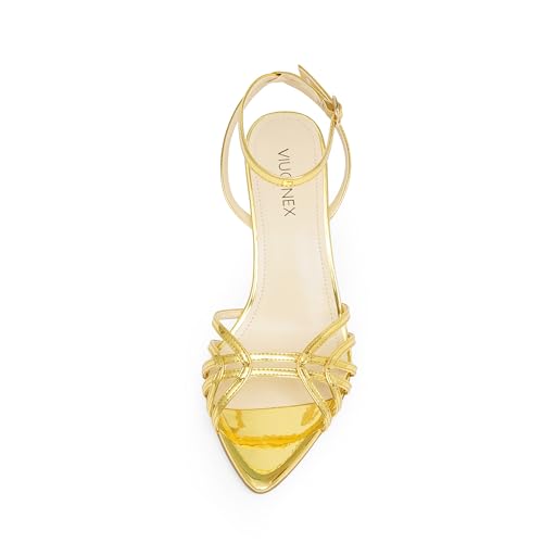 High Heels for Women Dressy Strappy Pointed Toe Heeled Sandals with Adjustable Ankle Strap and Sexy Stiletto Heel