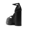High Heels Chunky Block Platform Heels for Women Ankle Strap Sexy Open Square Toe Heels Dressy Pumps Sandals
