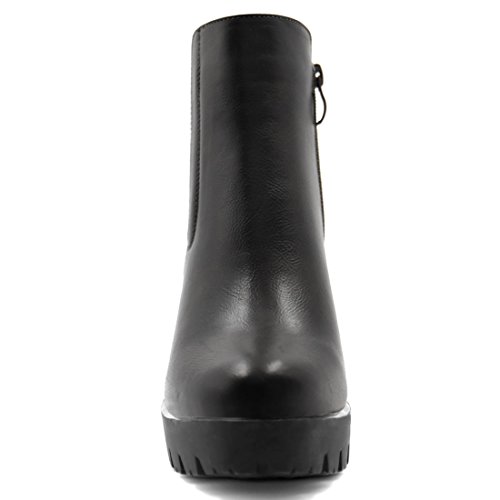 Women's Chunky High Heel Platform Ankle Boots