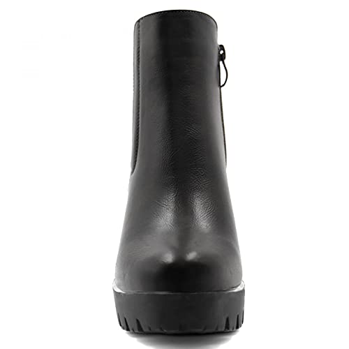 Women's Chunky High Heel Platform Ankle Boots