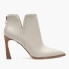 Womens High Heel Booties Pointed Toe V Cut Back Zipper Short Dress Ankle Boots