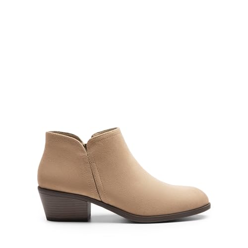 Women's Ankle Boots Low Chunky Heel Comfortable Short Fall Booties Shoes