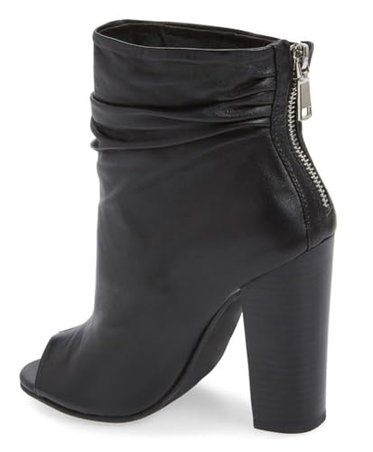 Women Stylish Peep Toe Slouch Ankle Boots Chunky Stacked Heels Party Prom Nightclub Evening Dress Shoes Size 4-15 US