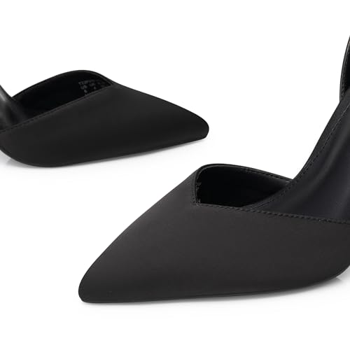 Heels for Women Closed Pointed Toe Heels Women's Pumps Stiletto High Shoes with Bow Knot Comfortable Ankle Strap Office Party