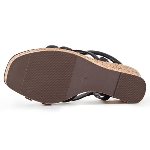 Women Platform Wedge Sandals Cork Slingback Wedges Espadrilles Heels Summer Shoes