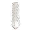 Women's Rhinestone Ankle Boots with Rivets Closed Pointed Toe Stilettos Autumn Warm Dress Booties