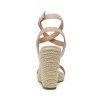 Womens Open Toe Espadrilles Dressy Platform Sandals Buckle Ankle Strap Stylish Wedges Sandals