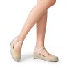 Women's Wedge Sandals, Closed Toe Espadrilles Platform Wedge Heels with Adjustable Ankle Straps and Comfortable Cushion Insoles