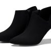 Womens Pointed Toe V Cut Ankle Boots Kitten Heel Side Zip Office Booties