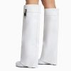31EXTDMprHL.jpg Fold Over Wedge Boots Heeled PadLock Pant Knee High Shoes Tall/Short Booties in Black