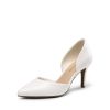 Women's High Heel Closed Toe Dress Shoes Pumps Elegant Stiletto D'Orsay Slip On