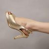 Women's Peep Toe Platform Slingback Heels 3.5 Inch High Heel Dress Shoes