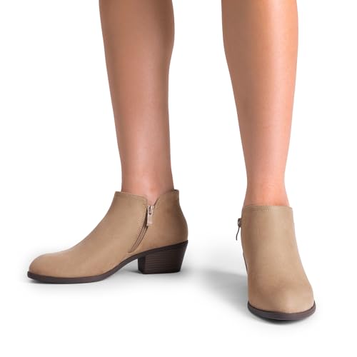 Women's Ankle Boots Low Chunky Heel Comfortable Short Fall Booties Shoes