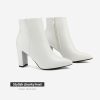 Women's Chunky Heel Ankle Booties Pointed Toe Short Boots
