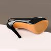 Open Peep Toe Platform High Stiletto Heels Slingback Sandals