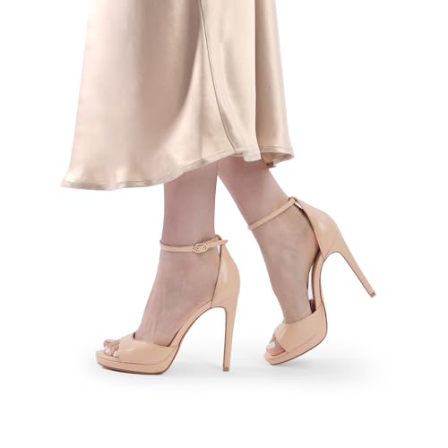 Women's Heels, High Stilettos Ankle Strap Sexy Comfort Dress Shoes Wedding Bridal Pumps Sandals