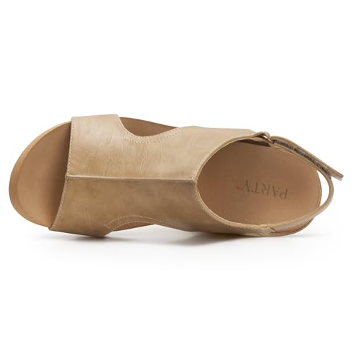 Womens Wedge Sandals With Strap for Dressy Ladies Sandals Casual 3 Inch Wedge