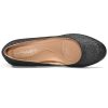 Women's Pumps Low Chunky Block Heel Round Toe Comfortable Dress Shoes