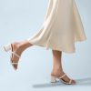 31MMqwK5L.jpg Square Toe Heeled Sandals for Women - Women's Low Block Heels Sandals - 2.25IN Open Toe Ankle Strap Chunky Heels - Slip on