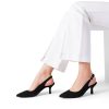 Women's Kitten Heels Slingback Closed Pointed Toe Low Pumps Shoes Women Party Wedding Sexy Casual Dress Shoes