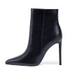 Women Heeled Ankle Booties,Sexy Pointed Toe 4 inch Stiletto High Heel Fashion Ankle & Booties with Side Zipper High Heel Boots
