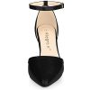 Women's Pointed Toe Stiletto High Heel Pumps Ankle Strap Wedding Bridal Evening Party Dress Shoes