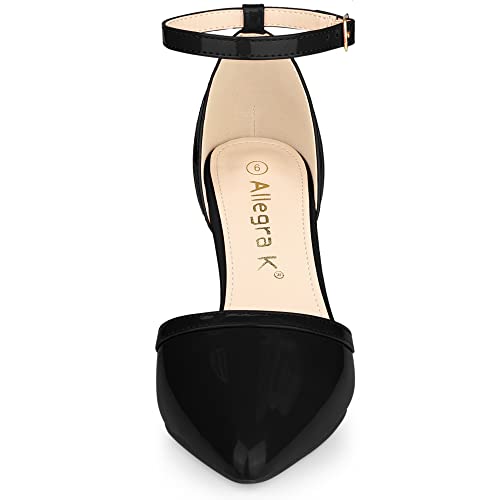 Women's Pointed Toe Stiletto High Heel Pumps Ankle Strap Wedding Bridal Evening Party Dress Shoes