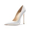 Women's Pointed Toe Shallow Stiletto Heels 4.7 Inch Pumps Wedding Party Banquet Shoes