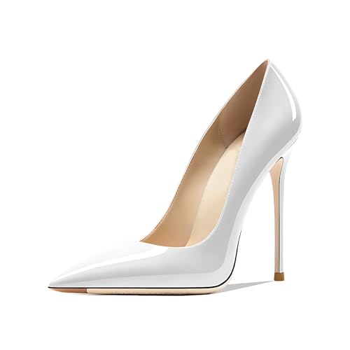 Women's Pointed Toe Shallow Stiletto Heels 4.7 Inch Pumps Wedding Party Banquet Shoes