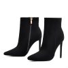 Ankle Boots For Women Pointed Toe 4 Inch High Heel Zipper Stiletto Heels Fall Booties