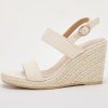 Womens Espadrille Wedge Sandals Heels Open Toe Platform High Heeled Ankle Strap Buckle Dress Wedges Shoes