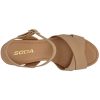 MIGUEL ~ Women Crisscross Band Fashion Chunky Platform Block Mid Heel Sandal with Ankle Strap and Stud