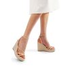 Strappy Espadrille Platform Wedge Sandals for Women Dressy Summer, Comfortable Open Toe Sandals with Cushioned Insole and Ankle