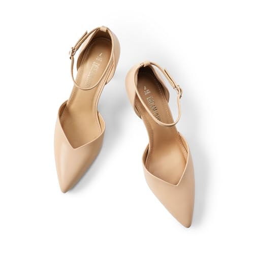 Women’s High Heels Strappy Closed Toe Stiletto Ankle Strap Pointed Toe D'Orsay Heel Dress Wedding Party Pumps Shoes