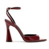 Womens Heeled Sandals Ankle Strap Pointed Toe Sandals Summer Dress Party Shoes