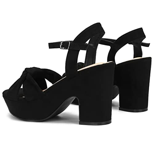 Women's Platform Heels Ankle Strap Sandals Peep Toe Suede Wedges Sandal Fashion Wedding Sexy Dress Block Chunky High Heel Pumps
