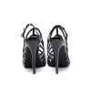 Women's Pointed Toe Stiletto 4.3IN High Heel Sandals Hollow Ankle Strap Dress Nightclub Party Fashion Shoes