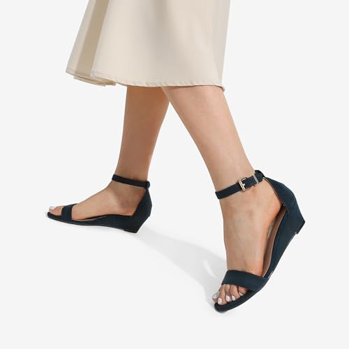 Women's Ingrid Ankle Strap Low Wedge Sandal