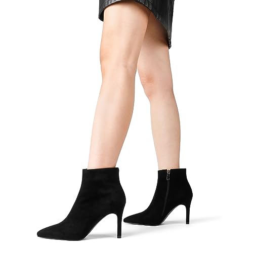 Women's Ankle Boots Middle Heel Pointed Toe Stiletto Boots