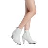Women's Chunky Heel Ankle Booties Pointed Toe Short Boots
