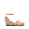 Women's Espadrilles Closed Toe Ankle Strap Dressy Platform Wedge Sandals