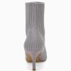 Women's Pointed Toe Ankle Boots Stiletto Kitten Heel Knit Faux Suede Winter Sock Booties