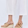 Women's Wedge Platform Espadrille Slide Sandals Slip On Open Toe High Heels Buckle Casual Summer Shoes