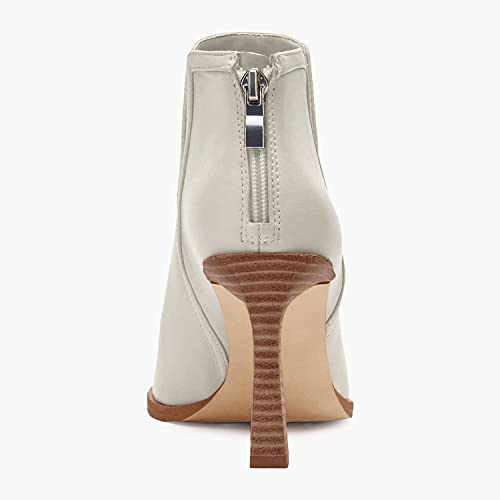 Womens High Heel Booties Pointed Toe V Cut Back Zipper Short Dress Ankle Boots